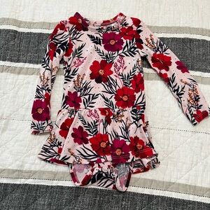 Posh Peanut Pink Floral Baby Dress